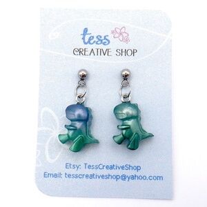 Small Resin Dinosaurs Earrings NEW
